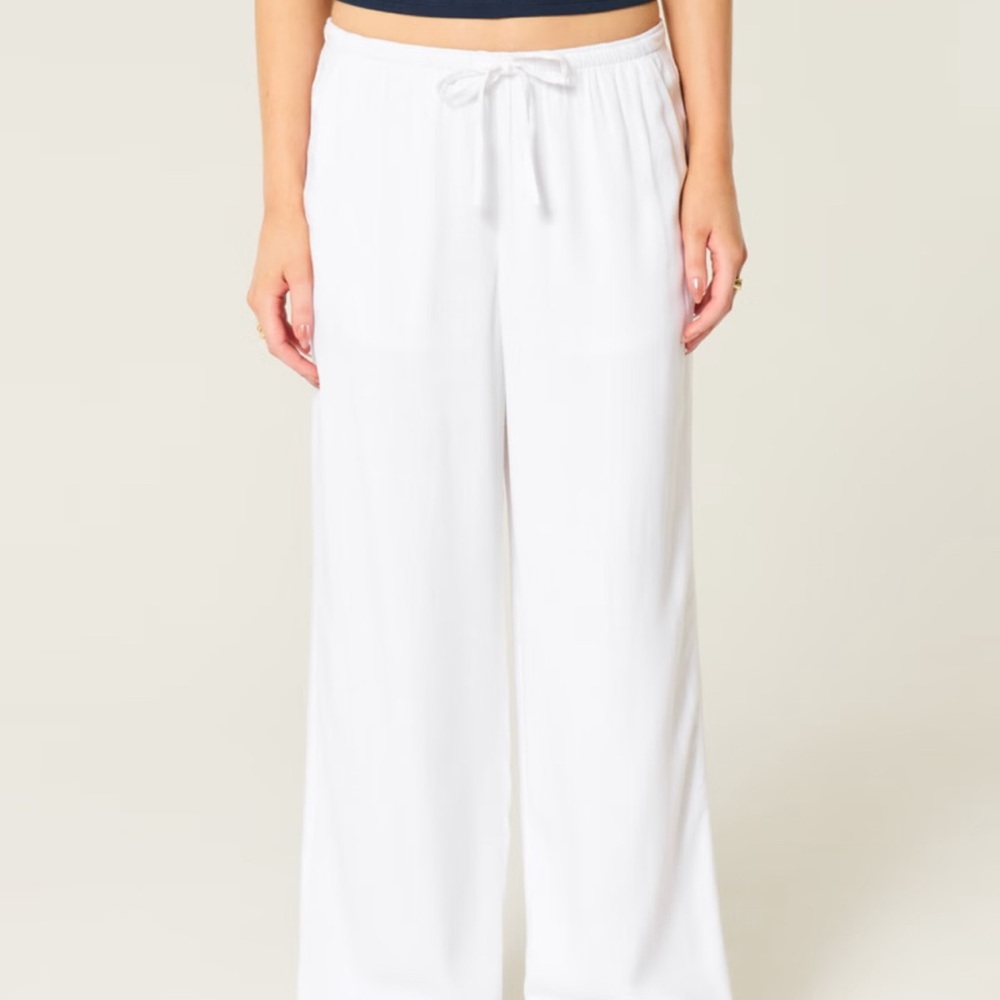 Hollister White linen pants